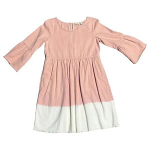 Anthropologie‎ HOLDING HORSES Dress Women’s Size 0 Pink Ombre 3/4 Bell Sleeve